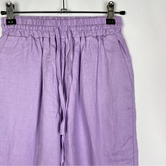 Beulah Lilac Purple Straight Leg Linen Pants S - Picture 4 of 5